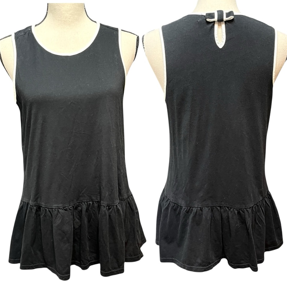 Kate Spade Sleeveless Bow Peplum Preppy Polished Summer Tank Top‎ Women's Medium